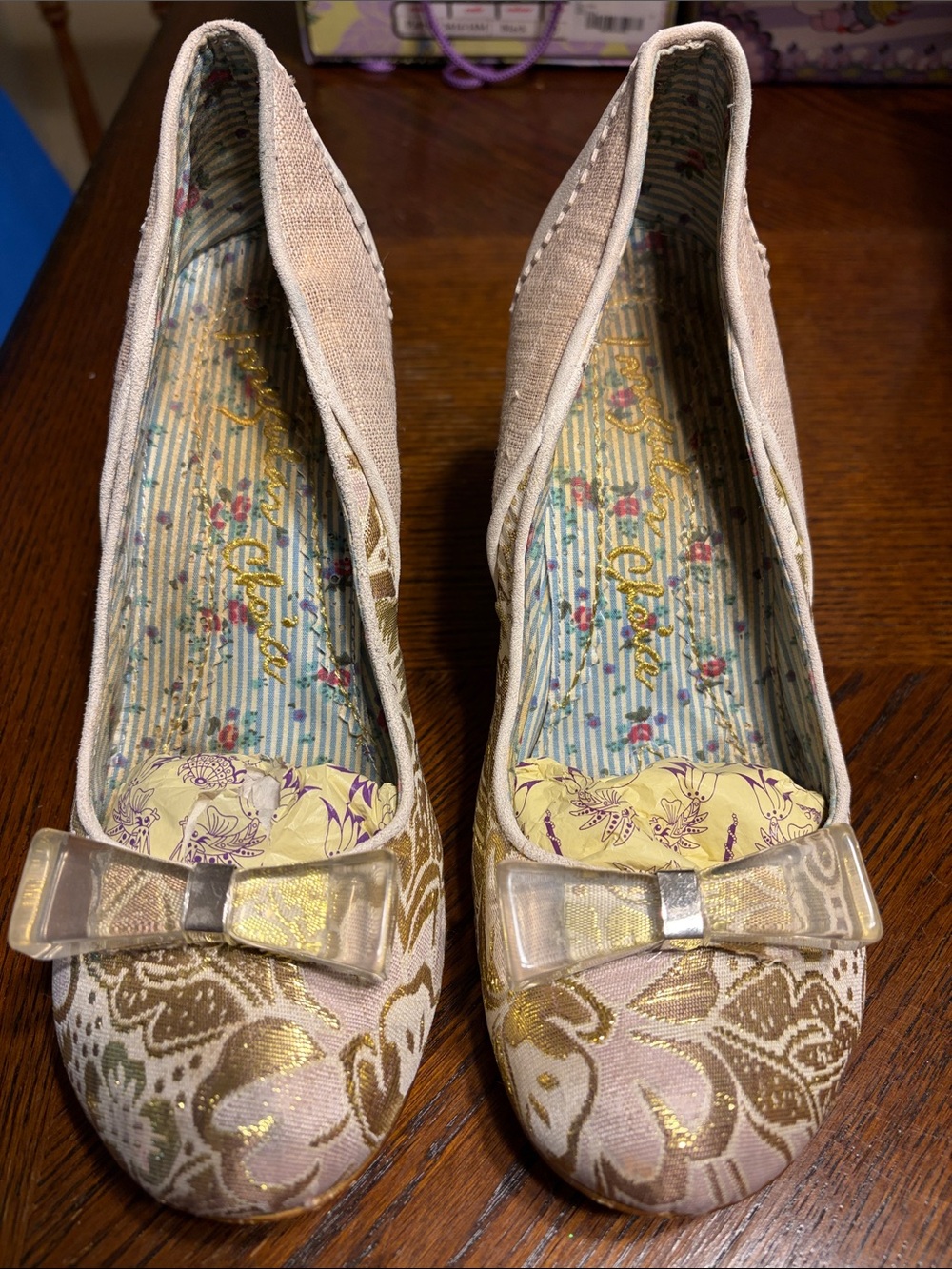 Irregular Choice Lucite Lovely bronze 39.5/8.5 - Picture 2 of 5